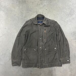 Vintage‎ Y2K American eagle brown faded military cropped for utility jacket